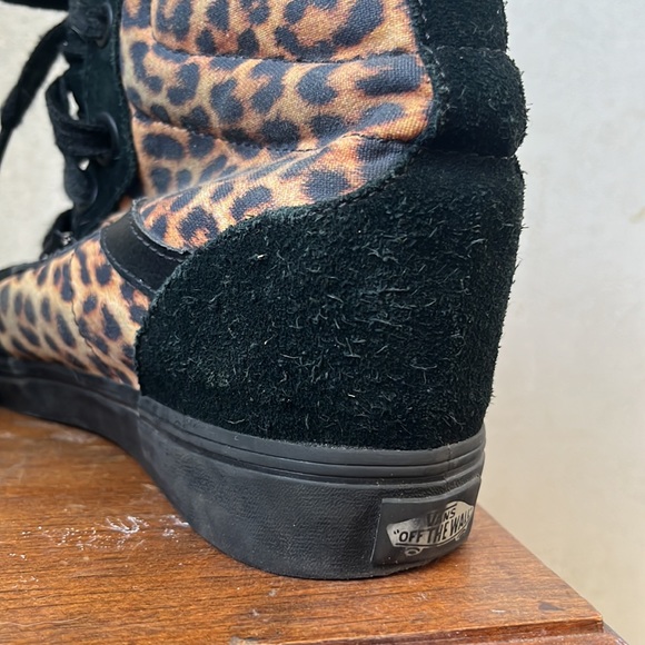 Vans Hightop Old Skool Cheetah and Suede Wedge Boots - Picture 7 of 7